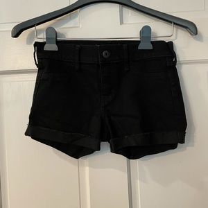 Black Denim Shorta